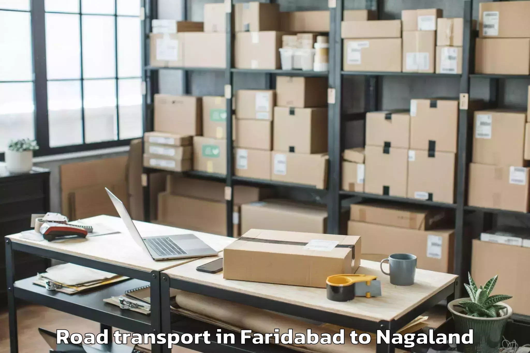 Book Faridabad to Noksen Road Transport Online